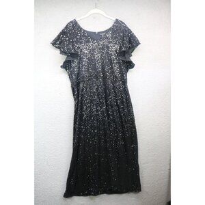 The Limited Black Allover Sequins Midi Dress-Size XL-New with Tags-City
